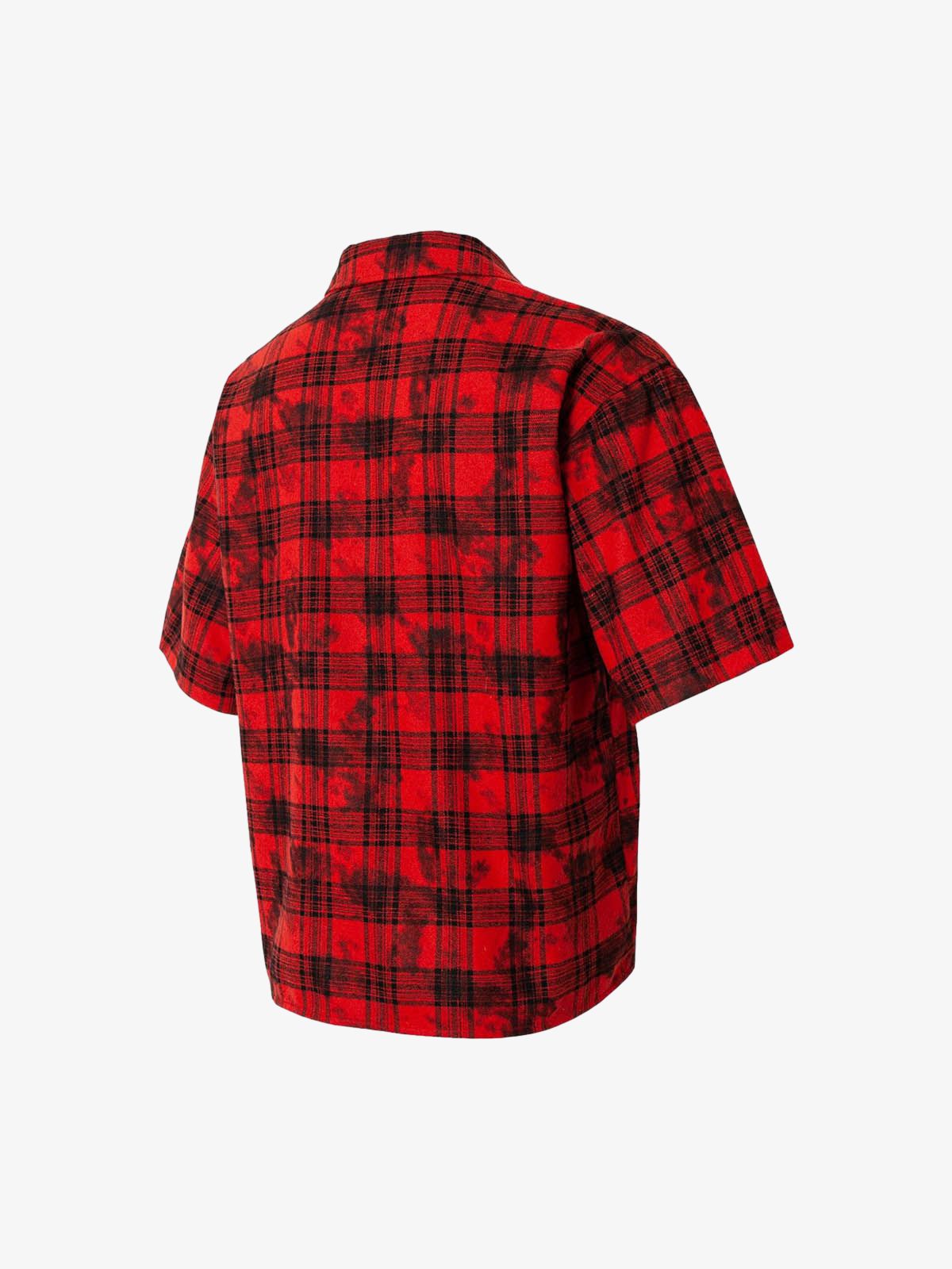Street Creative Pin Print Plaid Shirt 