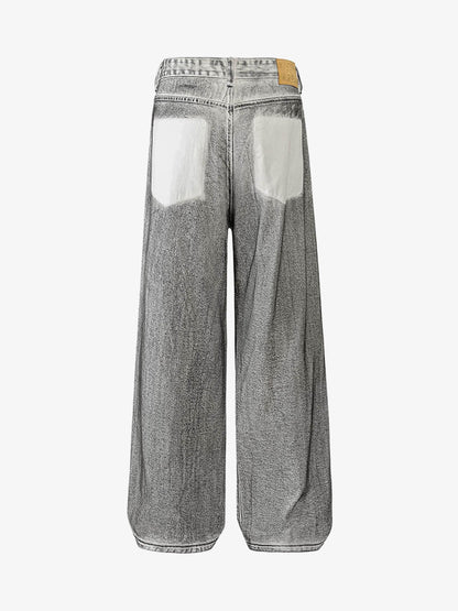 Thesupermade Washed Ripped Baggy Jeans 