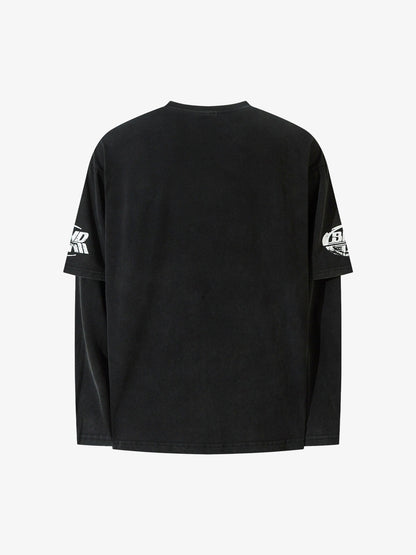 Thesupermade High Street Hip-hop Patchwork Long-sleeved T-shirt - 2269 