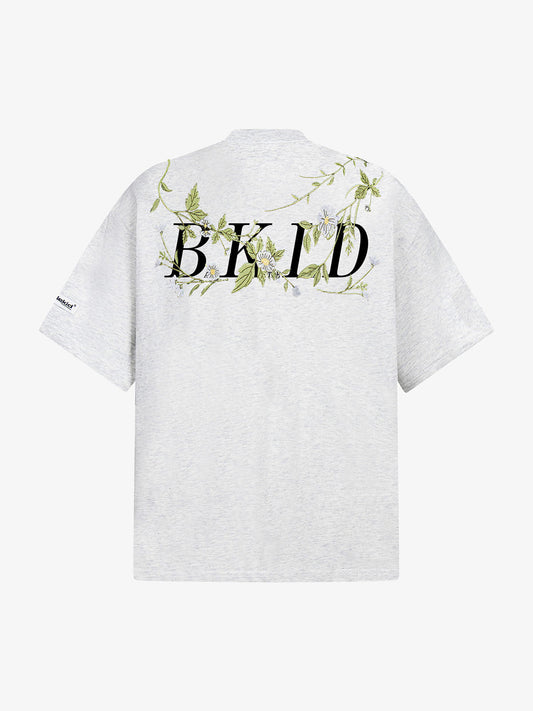Floral Embroidered Oversized Short Sleeve T-Shirt 