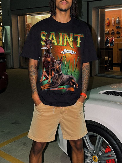 Vintage Doberman Print T-Shirt 