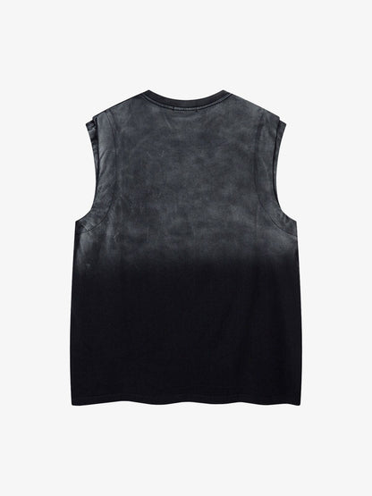 Gradient Embroidered Stars Tank Top 