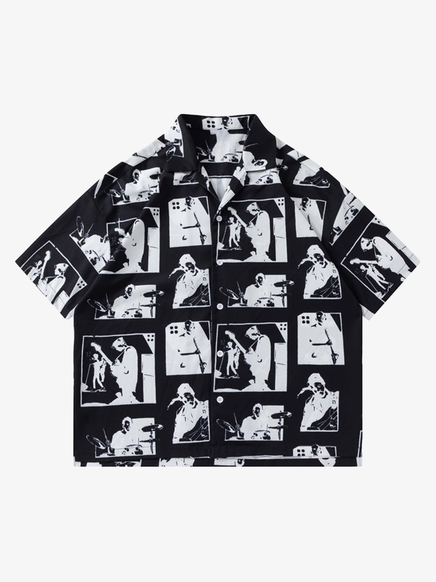 Thesupermade Portrait Pattern Short-sleeved Shirt 