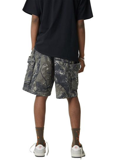 Thesupermade Fallen Leaf Camouflage Pocket Workwear Shorts - 2050 