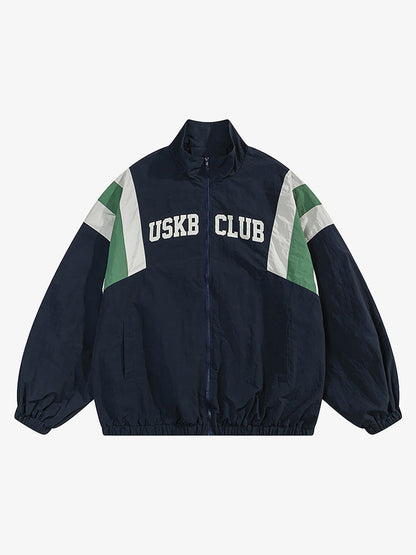 Thesupermade Patchwork Contrasting Windbreaker Jacket 