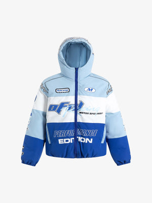 Thesupermade Motorcycle Racing Puffer Jacket 