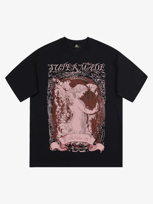 Thesupermade Mottled Angel Street Hip-Hop T-shirt - 2129 