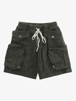 Heavy Tie Dye Multi Pockets Washed Shorts - 2088 