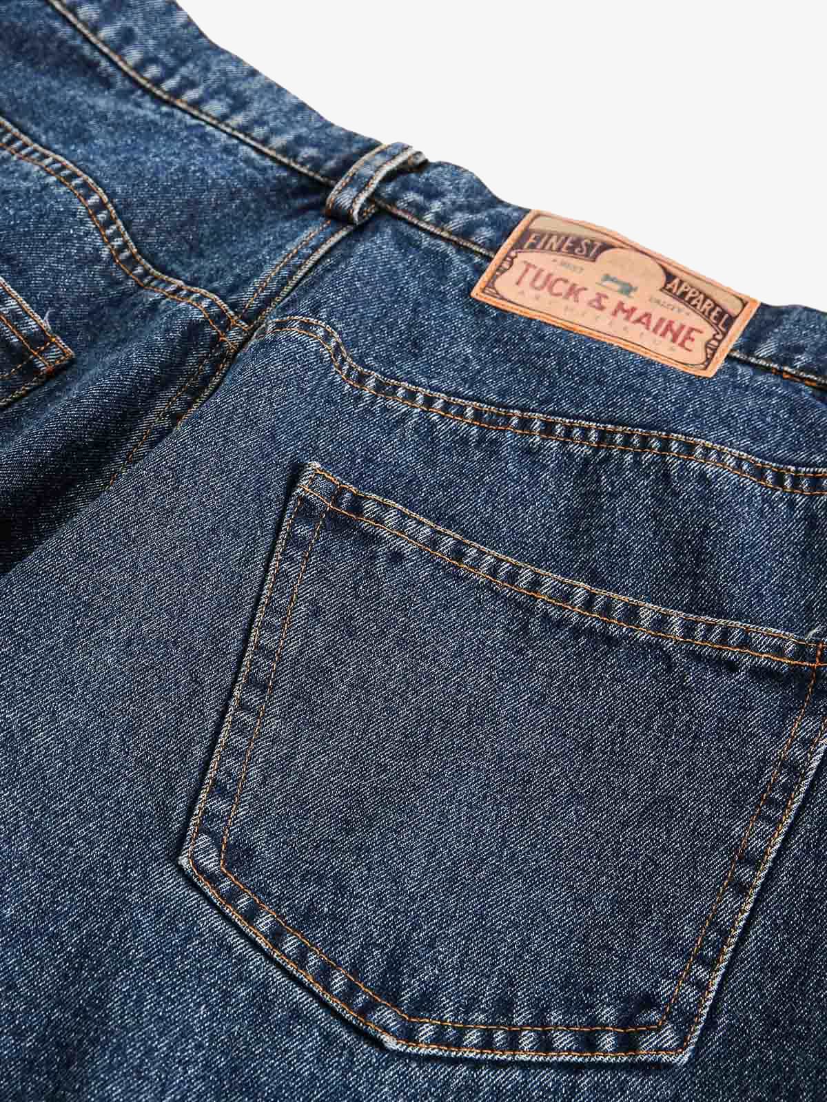 Distressed Ink Graffiti Straight Jeans 