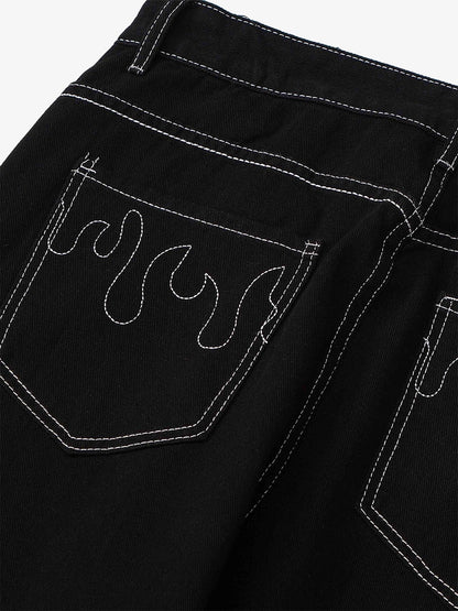 Thesupermade Solid Color Casual Jeans -1224 