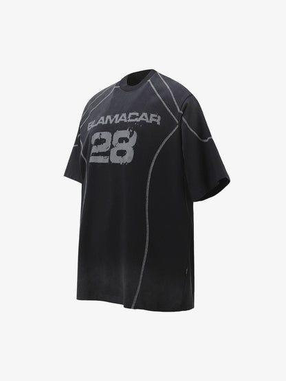 Street Dirty Dyed Gradient Motorcycle T-shirt 
