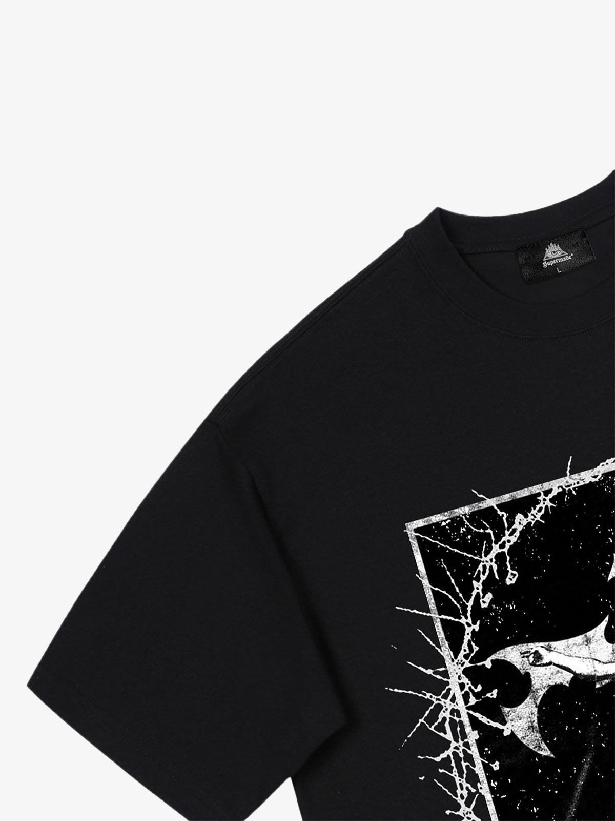 Thesupermade Retro Street Jesus Cross Print T-Shirt 