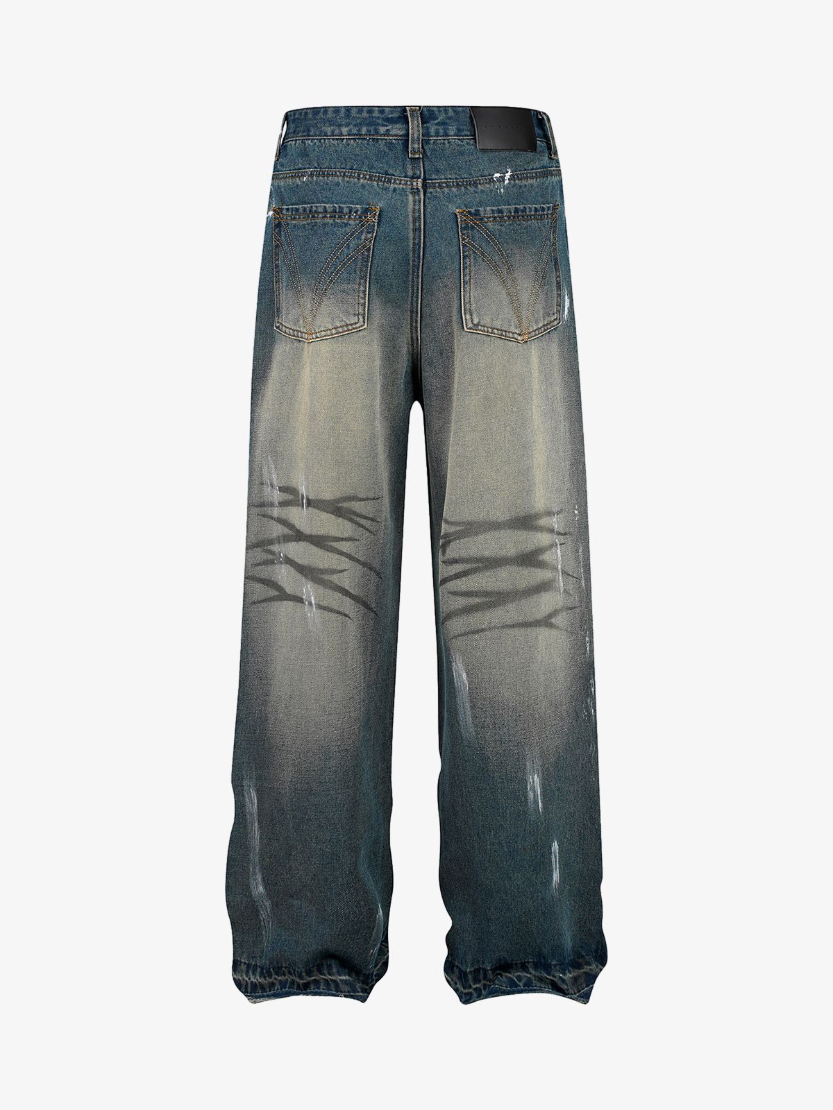 Thesupermade High Street Hip Hop Distressed Washed Jeans 