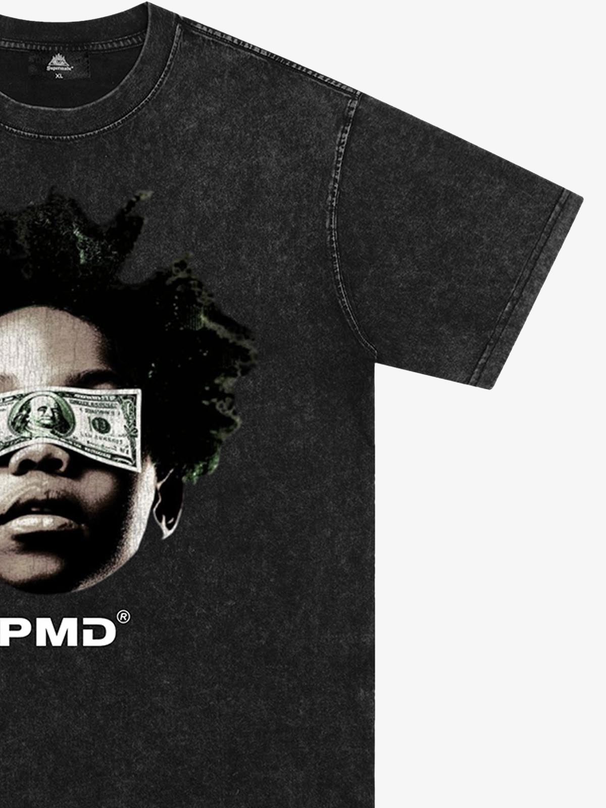 Original Distressed Washed Dollar Boy Print T-Shirt 
