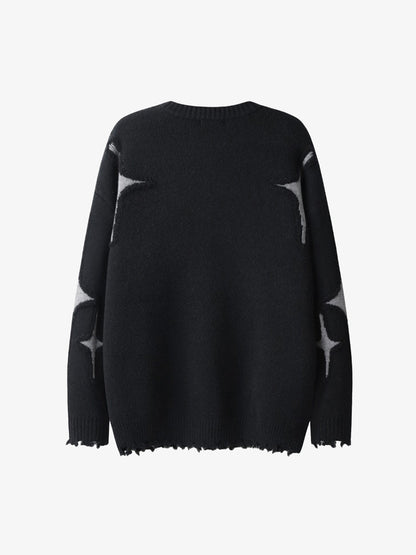 Thesupermade Maillard Star Tassel Ripped Sweater - 1909 