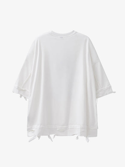 Thesupermade Chain Decorated Oversized T-Shirt - 2278 