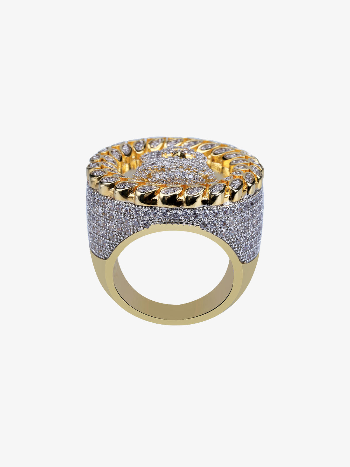 Jesus Zircon Copper Ring 