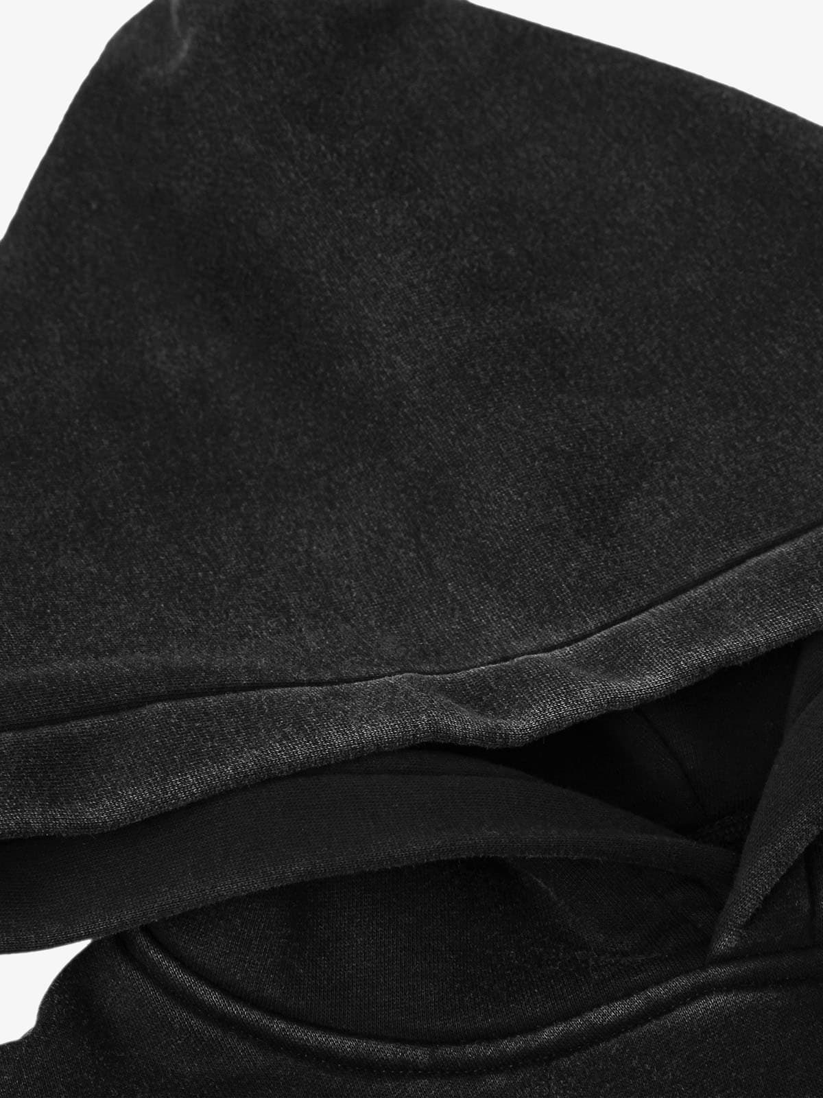Smudge-Dyed Letter Print Hoodie 