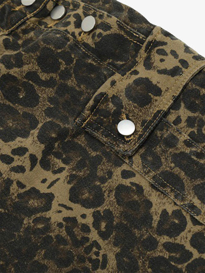 Thesupermade Leopard Print Street Style Workwear Overalls - 2020 