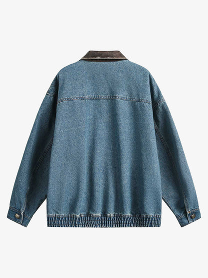 Heavy Washed Denim Work Jacket 