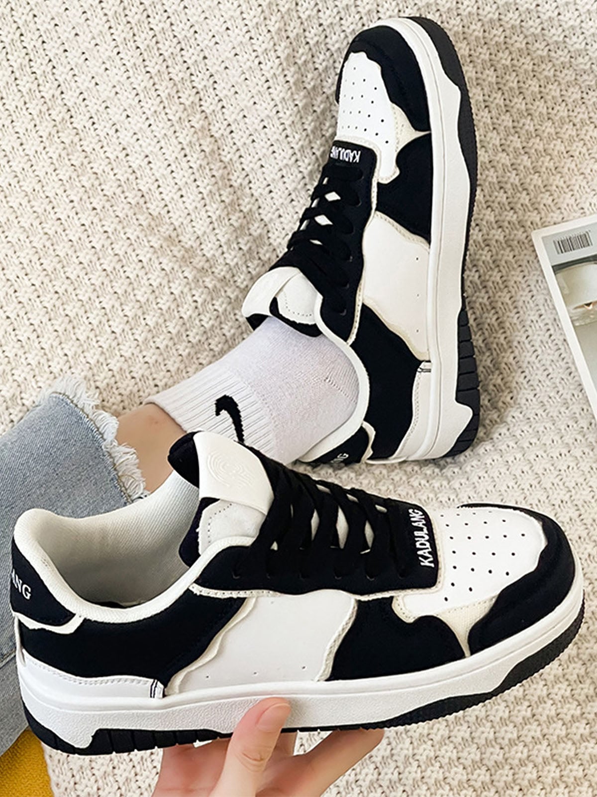 Thesupermade High Street Black And White Board Casual Shoes -1554 