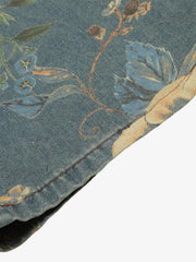 Denim Floral Print Carpenter Jeans - 2237 