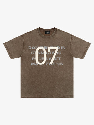 Distressed NO.7 Graphic T-Shirt 