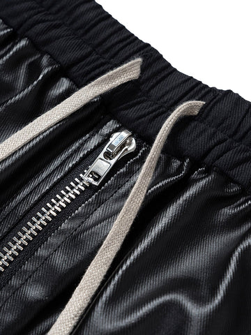 RO-style multi-pocket matte coated overalls - 2094 