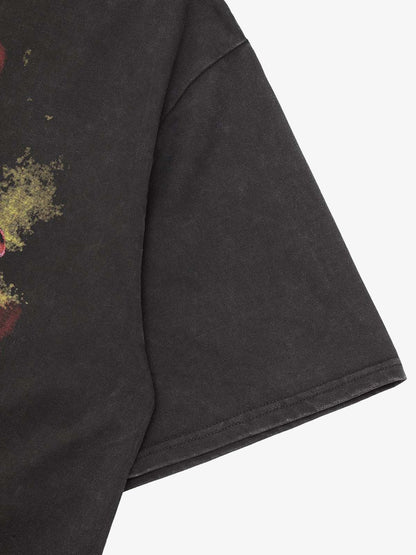Thesupermade Retro Creative Portrait Painting Street Rap T-shirt - 2049 