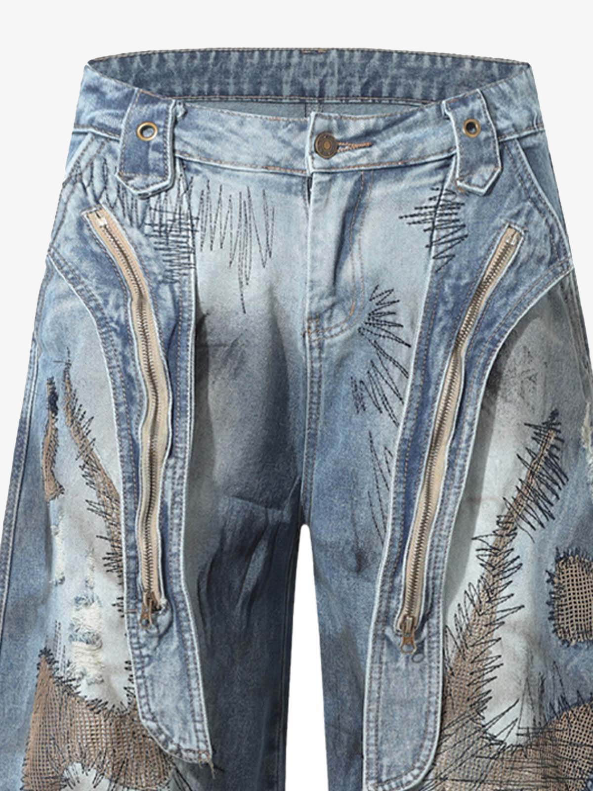 RO Style Washed Barrel Jeans - 2421 