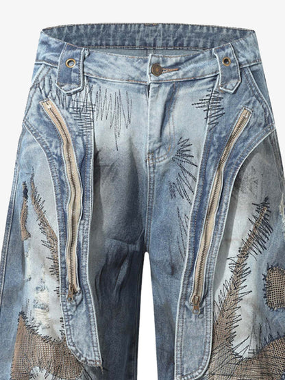 RO Style Washed Barrel Jeans - 2421 