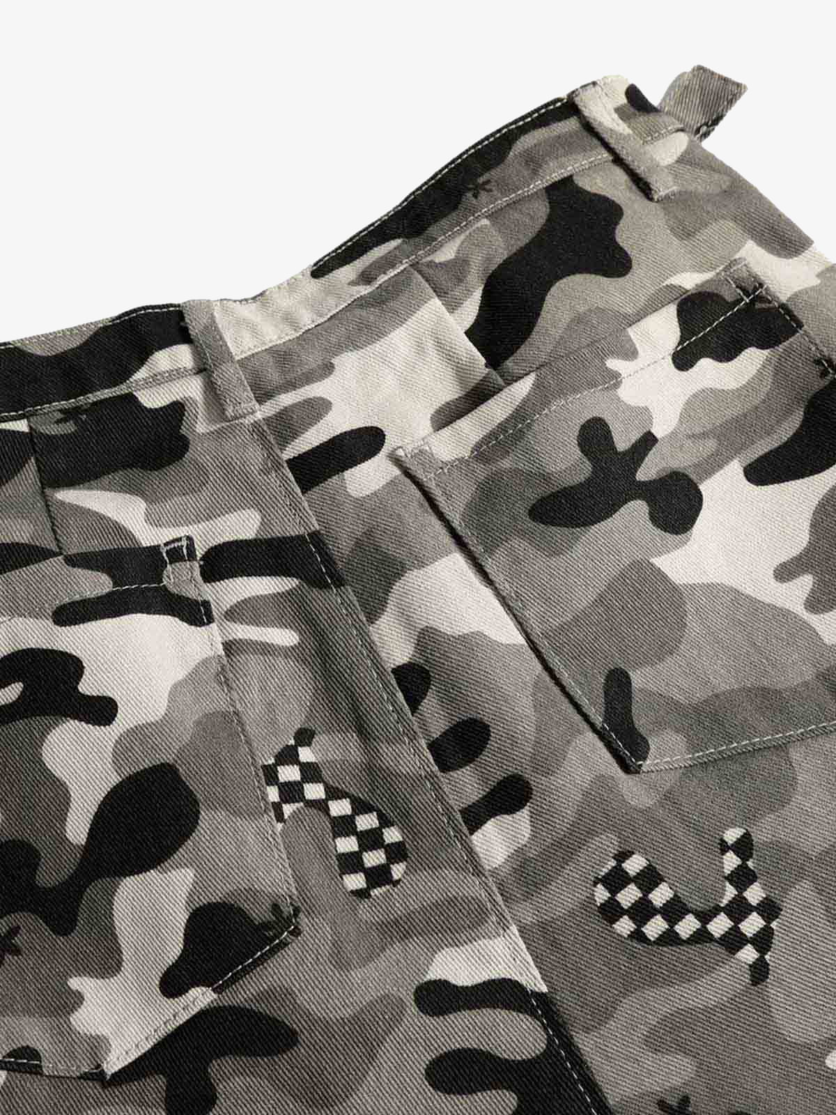 Camouflage Multi-pocket Cargo Jorts - 2429 