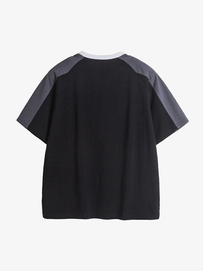 Thesupermade American Retro Patchwork Print T-shirt 