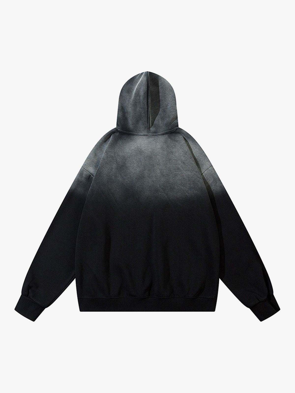 Thesupermade Patch Lettering Embroidered Gradient Color Hoodie 