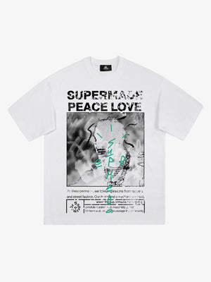 Thesupermade Gangsta Rapper Oversize Graphic T-shirt  - 1990 