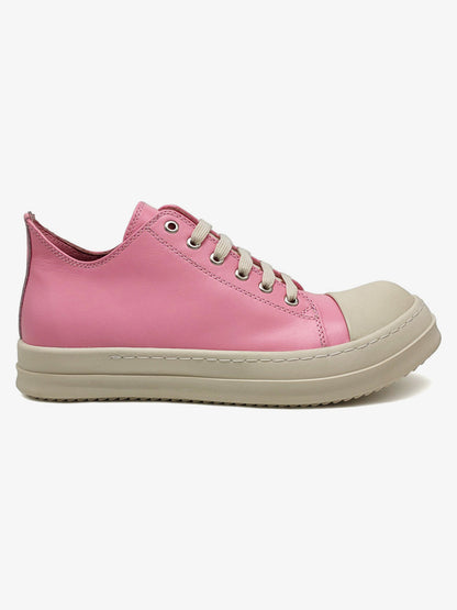 Street Pink Leather Low-Top Sneakers 