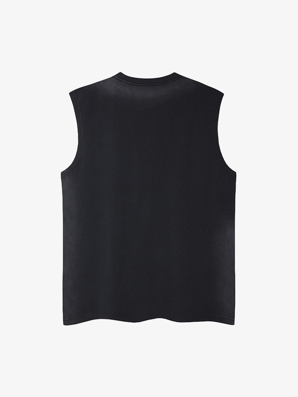 Spray- Painted Letter Print Necklace Vest 