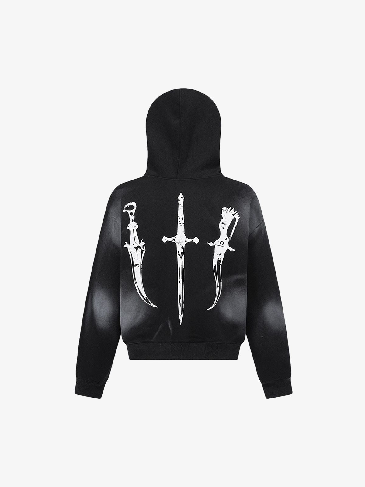 Thesupermade Wasteland Style Cardigan Zip UP Fur Hooded Jacket - 2279 