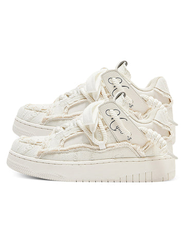 Destruction Series Tassel Contrast Color Sneakers - 2356