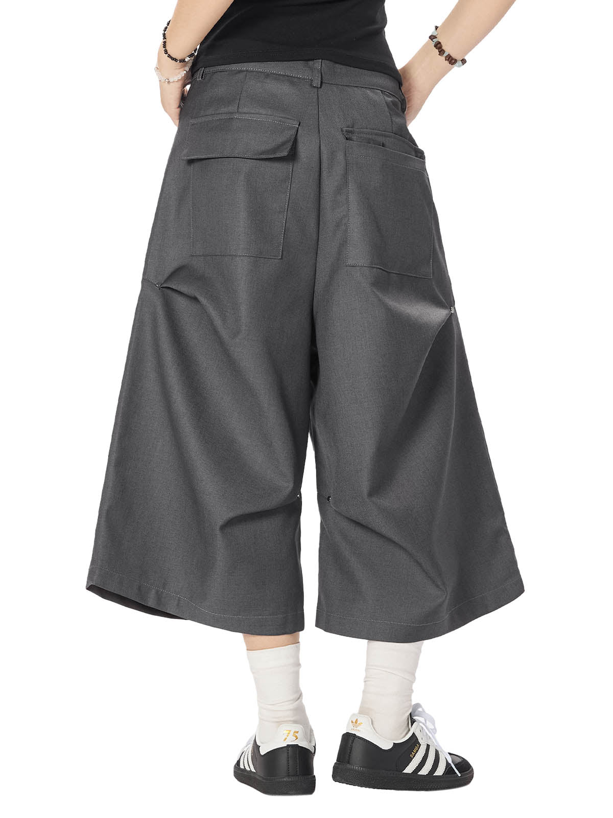 Cleanfit High Waist Baggy Cropped Trousers - 2443 