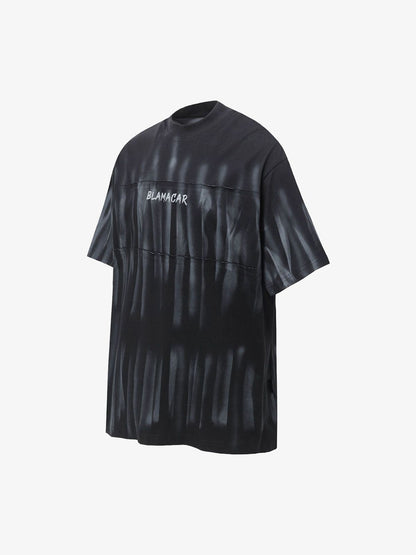 Oversized Tie-Dye Embroidered Letter T-Shirt 