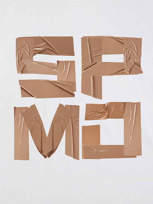 Original Tape Layered Letter Print T-shirt 