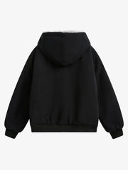 Thesupermade Fur Hooded Zip Up Quilted Jacket 
