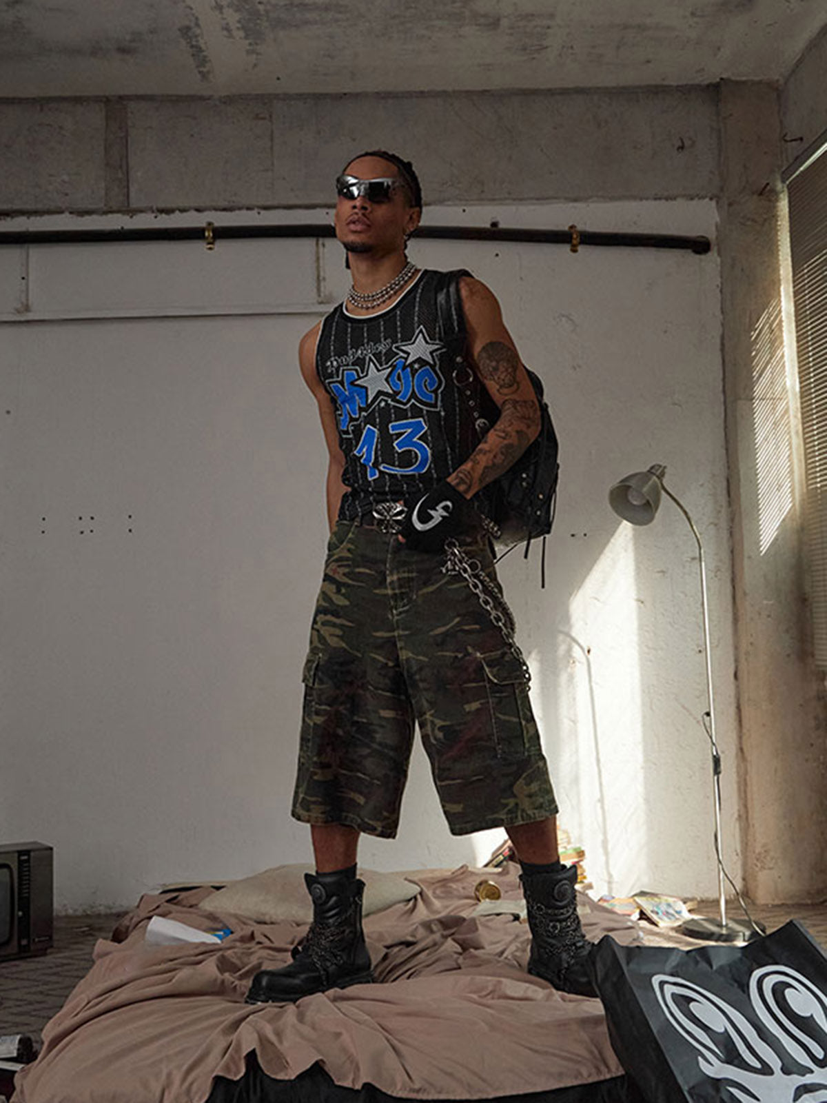 Thesupermade Multi Pockets Camo Jorts 