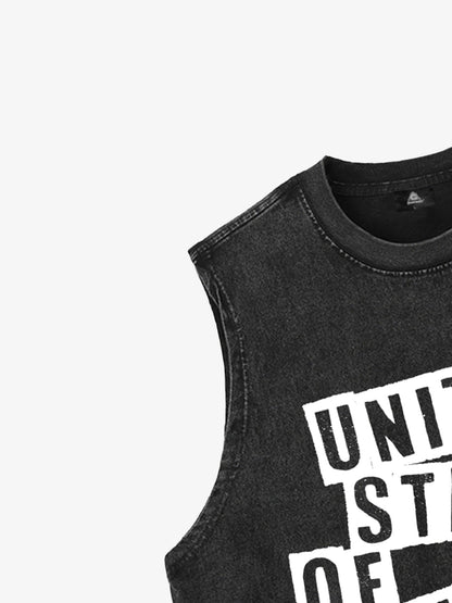 Orginal United States Of Anxiety Graphic Vest 