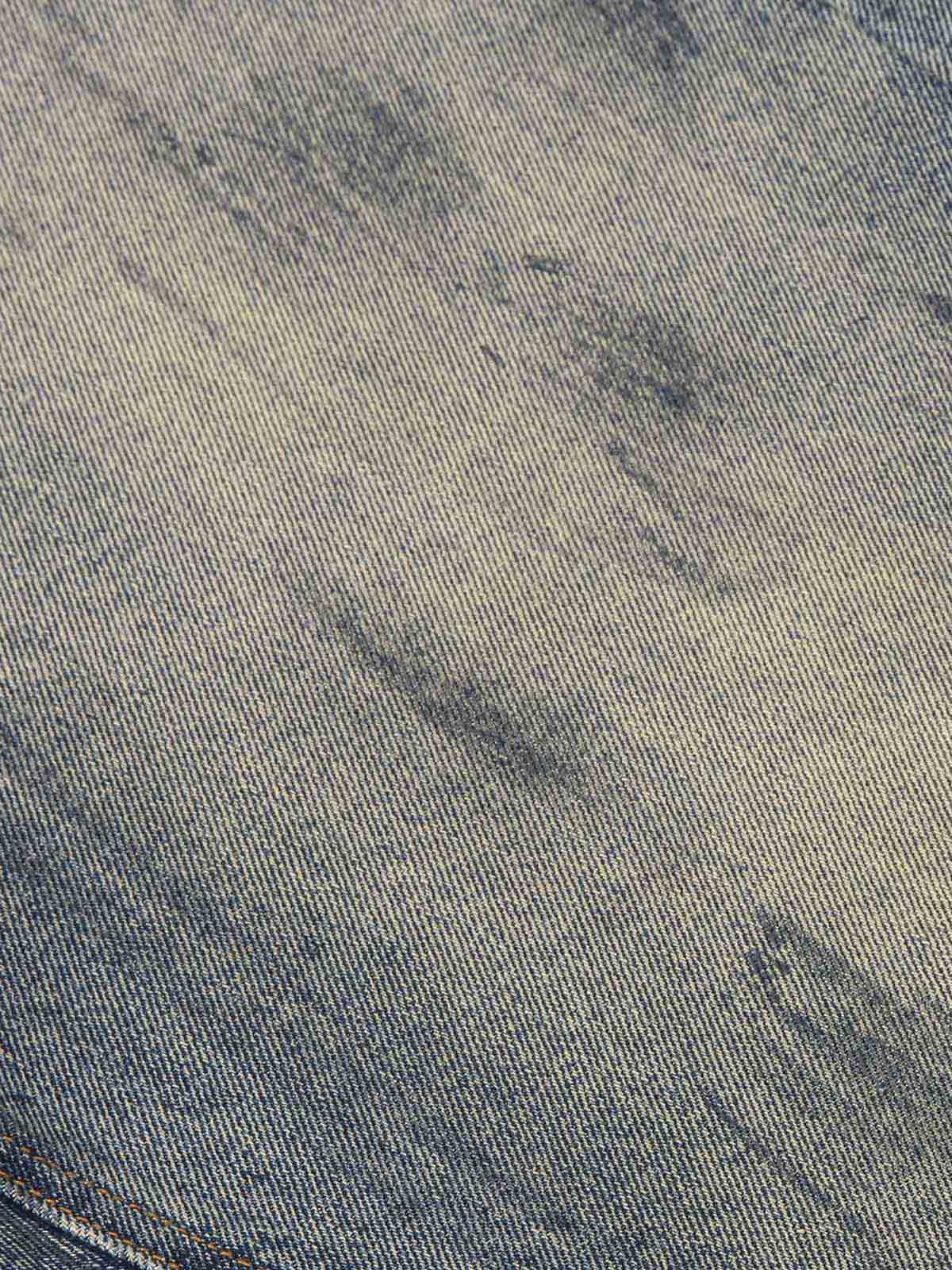 Thesupermade Distressed Washed Ink Splashed Straight Jeans 