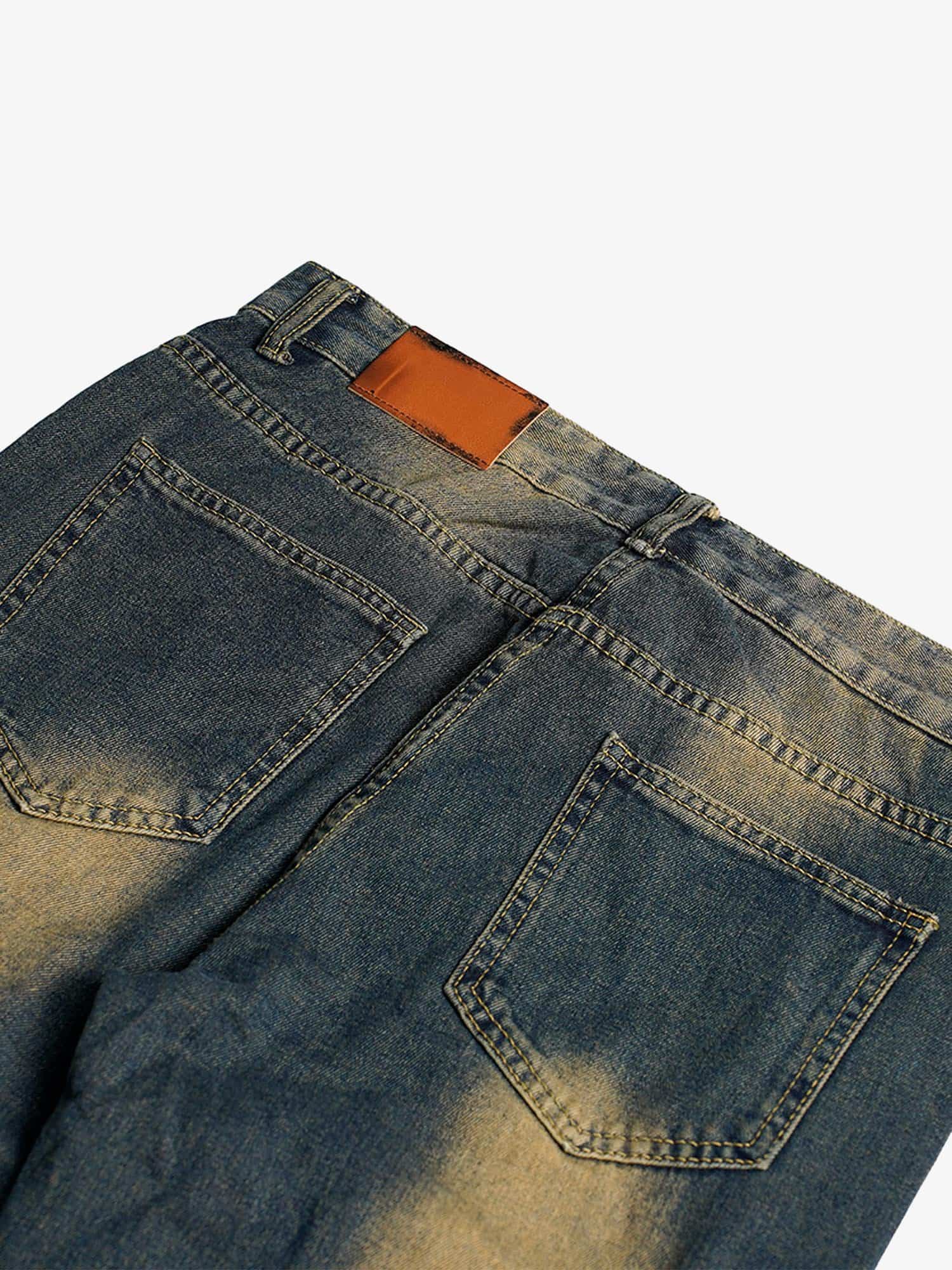 Thesupermade American Street Style Washed Distressed Jeans - 2236 