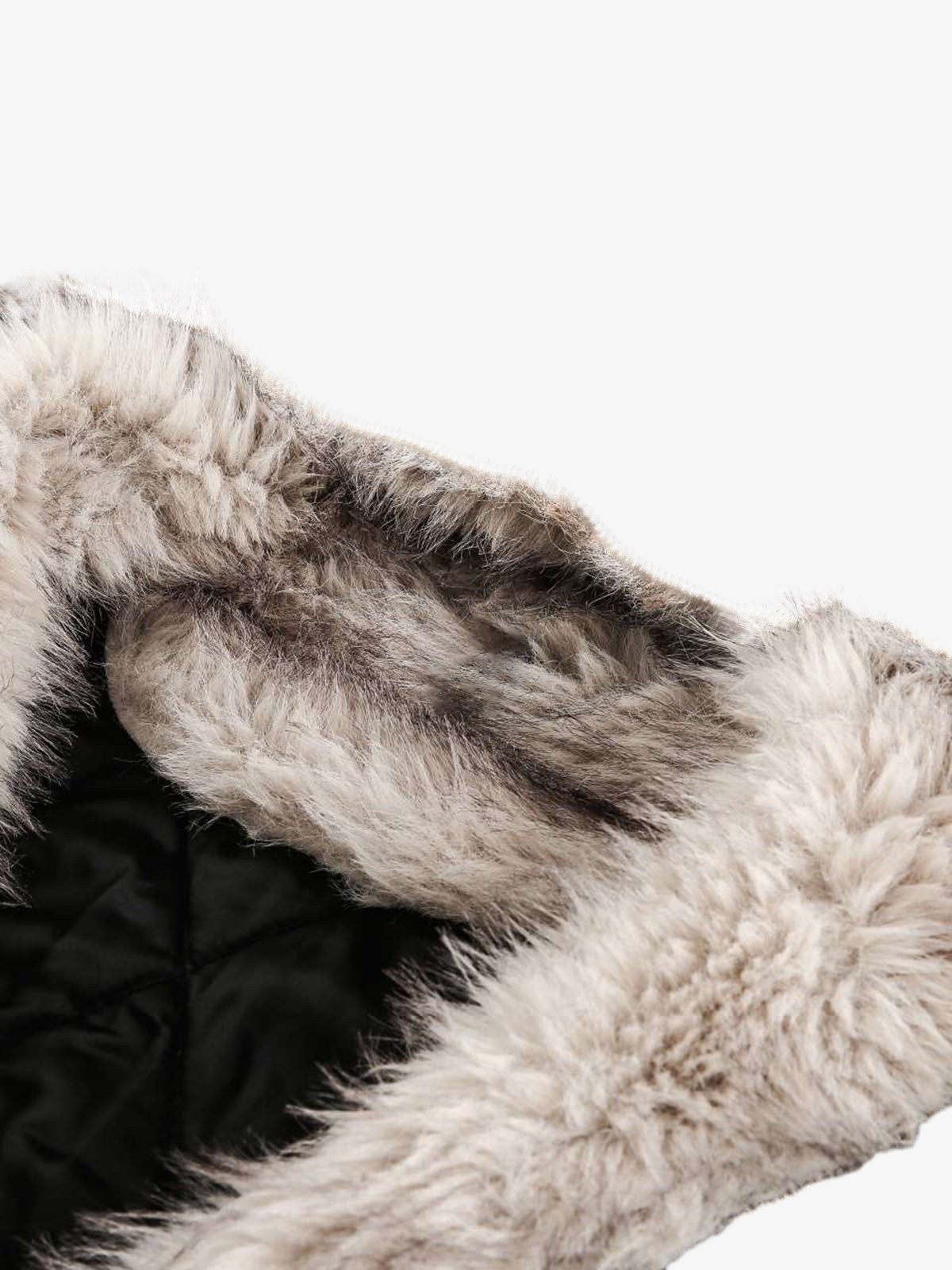 Cotton Washed Fur Hooded Jacket - 2265 