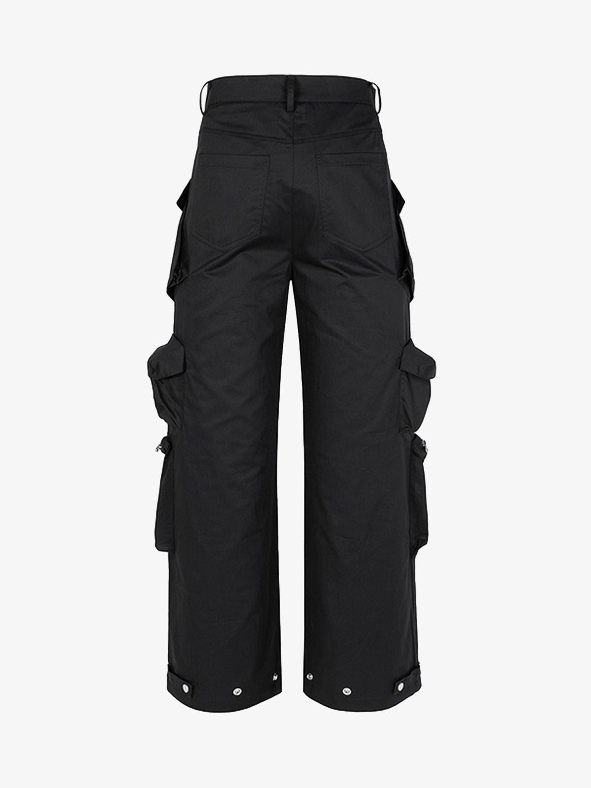 Multi-Pocket Casual Workwear Wide Leg Pants - 1643 