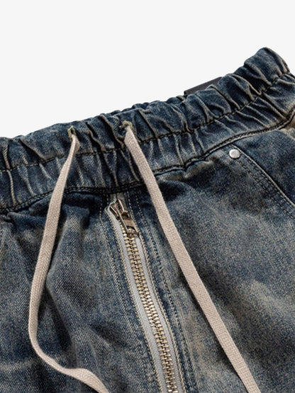Thesupermade Wide Leg Multi-Pocket Straight Leg Loose Jeans - 1666 